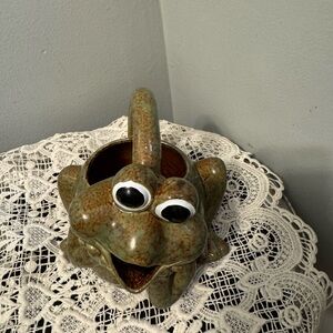 Frog-Shaped Ceramic Watering Can